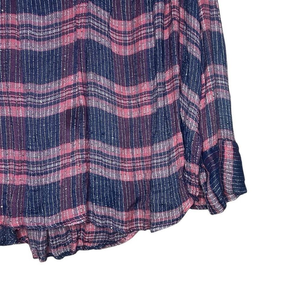 Free People Fearless Love Pink Bell Long Sleeve Tunic Top Size S Striped Boho - Picture 3 of 13